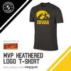 Campus Colors Adult MVP Heathered Cotton Blend T-Shirt - Logo Tshirt - Made from Ringspun - Comfort and Versatility (Iowa Hawkeyes - Black, XX-Large) view 3