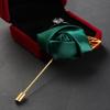 10pcs Wedding Lapel Flower Pin Rose for Man Suit Decoration-blackish green view 3