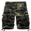 chouyatou Men's Active Normal Waist Loose Multi-Pocket Versatile Twill Cargo Shorts (34, Camo-Army) view 1