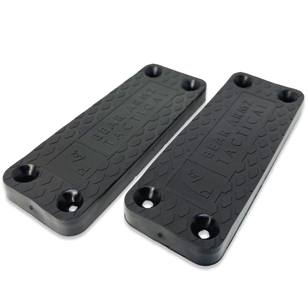 Gun Magnet Mount for Vehicle and Home I 2 Pack I Rubber Coated w/ Adhesive Backing I 35 Lbs Rated I Firearm Accessory I Concealed Holder for Handgun, Shotgun, Pistol, Truck, Car, Wall, Vault (2)