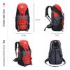 Bseash 50L Hiking Backpack, Water Resistant Lightweight Outdoor Sport Daypack Travel Bag for Camping Climbing Skiing Cycling (Red - No Shoe Compartment) view 2