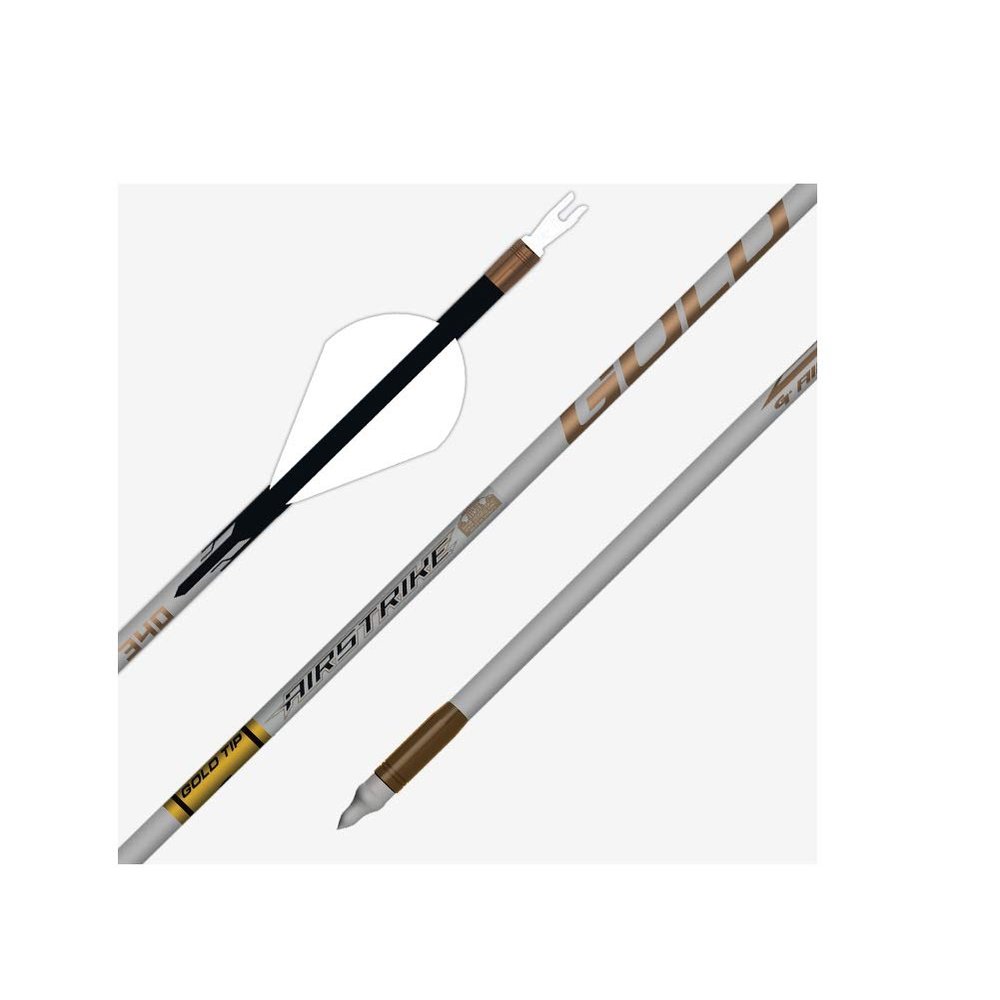 Gold Tip Airstrike Hunting Arrows Shafts and Inserts only 250 Spine 12 Pack