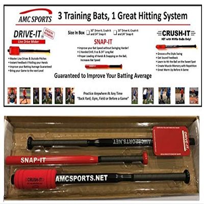 AMC Sports Drive-It Hitting System 3PC Training Bats (30)