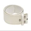 BC Belts Leather Belt Strap with Embossed Western Scrollwork 1.5" Wide with Snaps (White-S) view 2