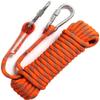 GINEE 16mm Static Rock Climbing Ropes 50FT Outdoor Safety Rope with Carabiner Magnet Fishing Rope Orange Rescue Grappling Lifeline Escape Descender Abseiling Rope Arborist Tree Climb view 1