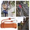 GINEE 16mm Static Rock Climbing Ropes 50FT Outdoor Safety Rope with Carabiner Magnet Fishing Rope Orange Rescue Grappling Lifeline Escape Descender Abseiling Rope Arborist Tree Climb view 3