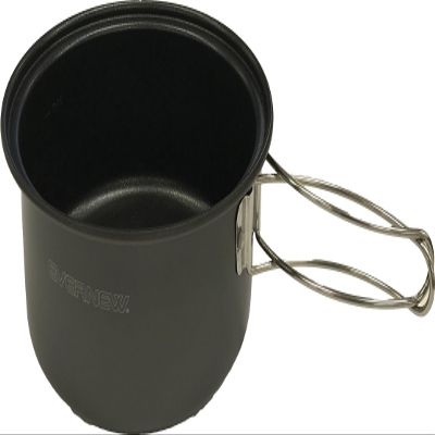 Evernew Ultralight Aluminum Non-Stick Pot, 700mL, Grays