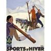 Broders Col Voza Mont Blanc Winter Sports Advert Large Print Poster Wall Art Decor Picture view 1