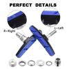 BASEEING Bike Brake Pads Brake Kit Brake Shoes Pads Cable Guide Protector 8 in One 70mm Bicycle V-Brake Pad Set Work with All Shimano Sram MTB V-Brake System 2pairs(4pcs) (Blue) view 2