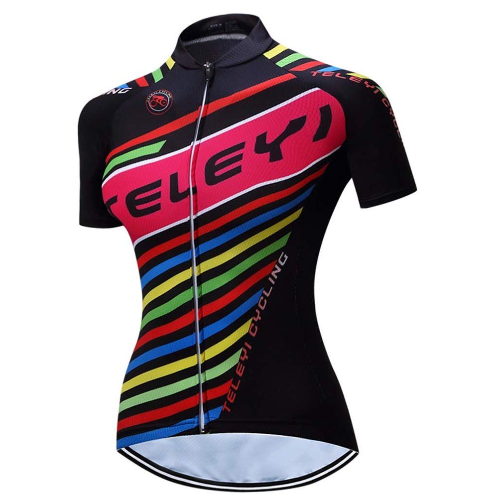 Women's Cycling Jersey Bike Short Sleeve Tops Quick Dry Bicycle Clothing for Sport