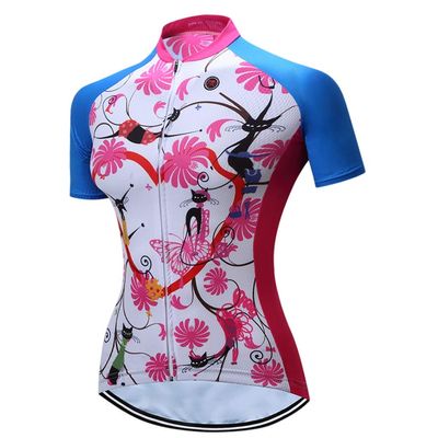 Women's Cycling Jersey Bike Short Sleeve Tops Quick Dry Bicycle Clothing for Sport