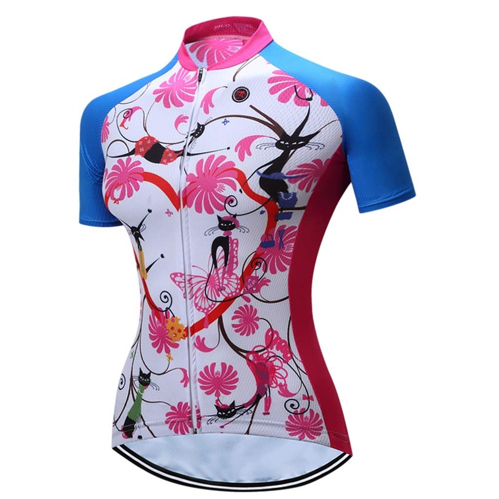 Women's Cycling Jersey Bike Short Sleeve Tops Quick Dry Bicycle Clothing for Sport