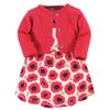 Touched by Nature Baby Girls' Organic Cotton Dress and Cardigan, Poppy, 18-24 Months view 1