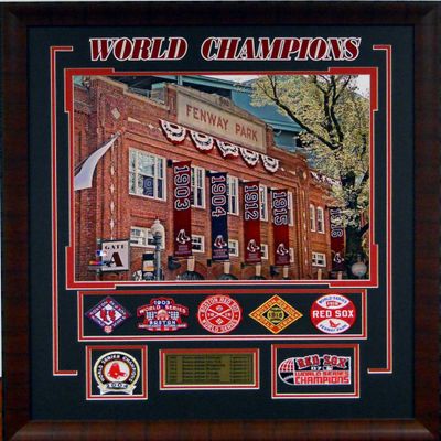 Baseball - Fenway Park Facade with World Series Patches Framed Picture SKU #2026