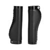 Alomejor Leather Grips Lock On Locking PU Handlebar Grips Grip Handle End Holding Locking Grips for BMX Mountain Bike(Black) view 1