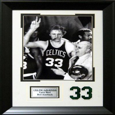 Framed Deluxe Basketball Larry Bird and Red Auerbach Boston Celtics SKU #3017