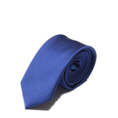 Men's New Striped Jacquard Ties Trad Solid Color Necktie Business Tie, Wedding Tie (A10 royal blue)
