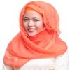 Muslim Simulation Silk Chiffon with Flash Hijab Headscarf (Orange) view 1