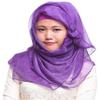 Muslim Simulation Silk Chiffon with Flash Hijab Headscarf (Purple) view 1