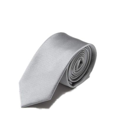 8CM Men's Tie Traditional Thick Stripes Design Neckties Solid Business Casual Ties (C5 grey)