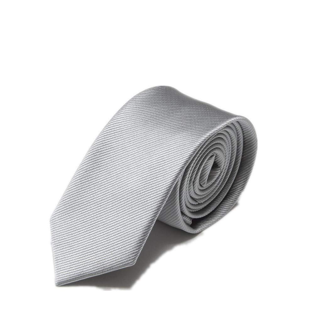 8CM Men's Tie Traditional Thick Stripes Design Neckties Solid Business Casual Ties (C5 grey)