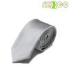 8CM Men's Tie Traditional Thick Stripes Design Neckties Solid Business Casual Ties (C5 grey) view 2