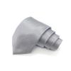 8CM Men's Tie Traditional Thick Stripes Design Neckties Solid Business Casual Ties (C5 grey) view 3