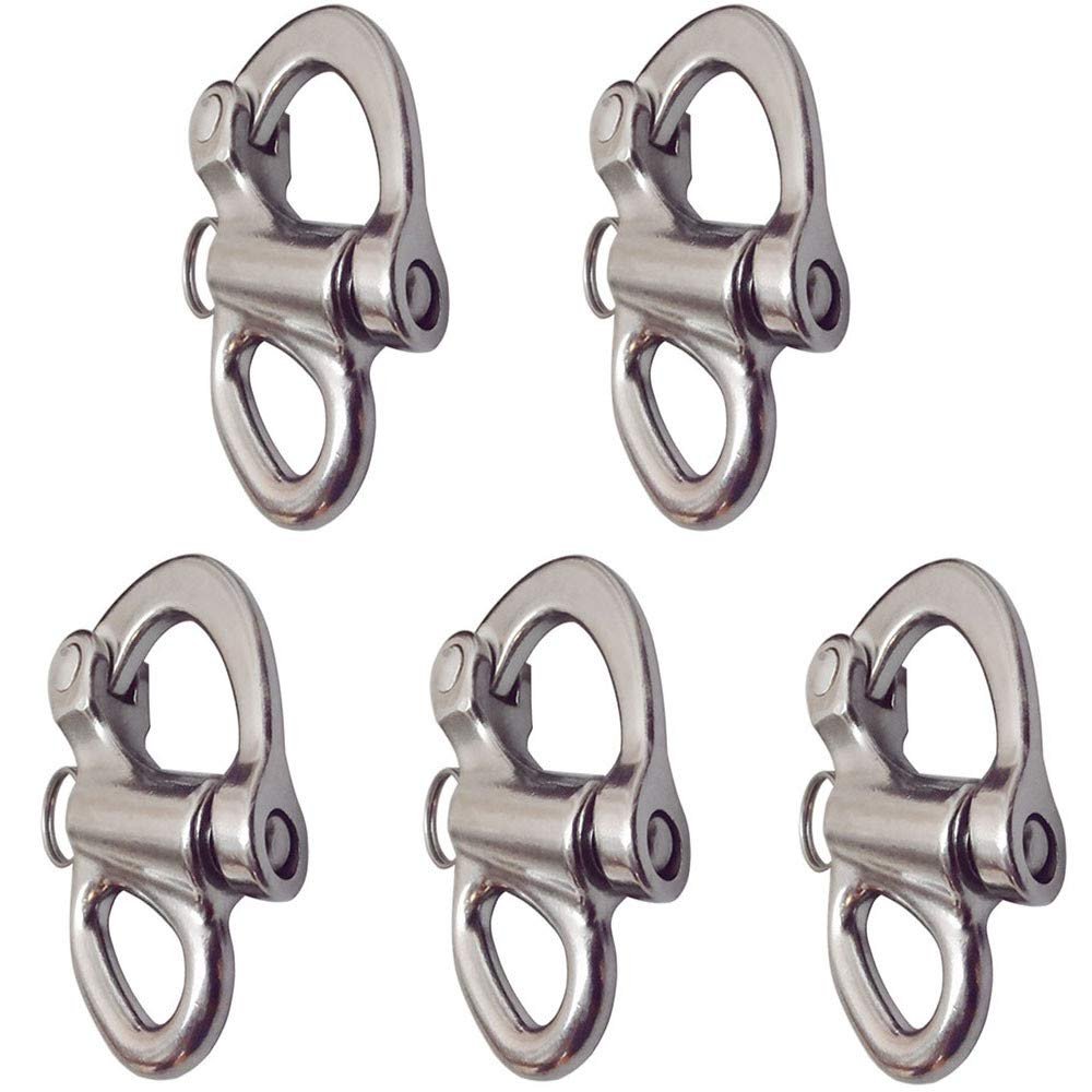 Prolinemax SS316 Stainless Steel Shackle Fixed Bail 2'' Fixed Eye Snap Shackle Fixeye