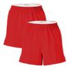 Soffe Women's Authentic Cheer Short, Red, X-Large (2-Pack) view 1