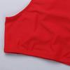 iiniim Big Girls Sleeveless Mock Turtleneck Crop Top Workout Sports Yoga Bra Athletic Gymnastics Dance Tops Red 7-8 view 2
