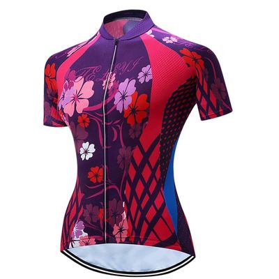 Women's Cycling Jersey Bike Short Sleeve Tops Quick Dry Bicycle Clothing for Sport