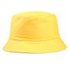 Familyhouse Unisex Women Men Cotton Sun Hat Fisherman Fishing Bucket Cap Yellow view 1