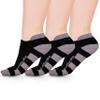 Go2Socks Go2 Running Socks | Athletic Low Show Ankle Socks for Men and Women (3PkBlackGrey, S) view 1