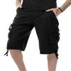 IDEALSANXUN Men's Casual Loose Fit Multi-Pockets Military Cargo Shorts (Carbon Black, 32) view 2