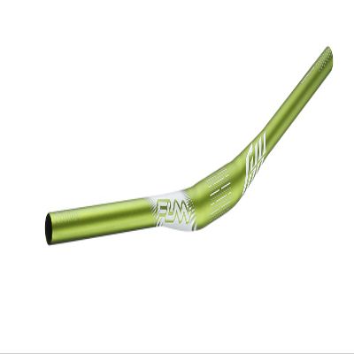 Funn Full On Mountain Bike Handlebar with Bar Clamp 35mm and Width 785mm, Tough and Lightweight Alloy Riser Handlebar for MTB, BMX and Road Bike, Rise 15mm MTB Handlebar (Green)