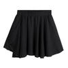 easyforever Kids Girls Basic Chiffon Pleated Pull-on Wrap Skirt Skort Ballet Dancewear Daily Casual Outfits Black 4-5 view 1