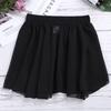 easyforever Kids Girls Basic Chiffon Pleated Pull-on Wrap Skirt Skort Ballet Dancewear Daily Casual Outfits Black 4-5 view 4