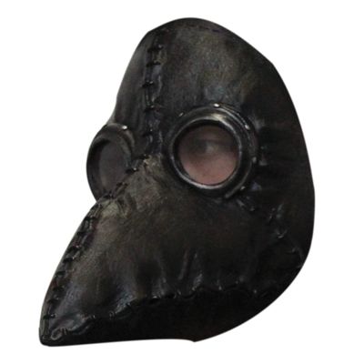 Ghoulish Productions Plague Doctor Black Mask, Plague Doctor Mask Costume. Plague Doctor Mask Half Face. Gas Mask & Steampunk Line. Adult Mask One size latex mask