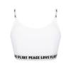 ACSUSS Children Big Girls Racer Back Dance Sports Bras Teens Yoga Gymnastics Workout Fitness Crop Tops Padded Bras Straps Ivory 12-14 view 1