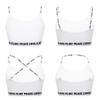 ACSUSS Children Big Girls Racer Back Dance Sports Bras Teens Yoga Gymnastics Workout Fitness Crop Tops Padded Bras Straps Ivory 12-14 view 3
