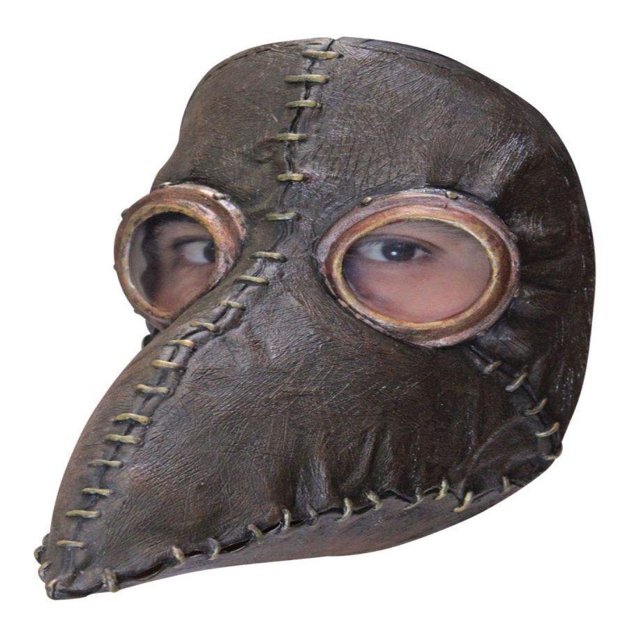 Ghoulish Productions Plague Doctor Steampunk Mask, Plague Doctor Mask Costume. Plague Doctor Mask Half Face. Gas Mask & Steampunk Line. Adult Mask One size latex mask