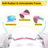 AZorb Kids Polarized Sunglasses TPEE Rubber Flexible Frame for Boys Girls Age 3-8, 100% UV Protection (Blue Yellow/Grey) view 3