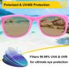 AZorb Kids Polarized Sunglasses TPEE Rubber Flexible Frame for Boys Girls Age 3-8, 100% UV Protection (Blue Yellow/Grey) view 4