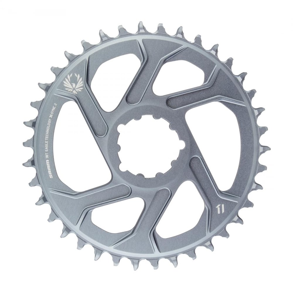 SRAM Unisex's X-Sync 2 Direct Mount 3mm Offset Boost Eagle Chainring, Polar Grey, 38t