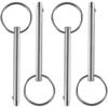 4 Pack Quick Release Pin, Diameter 1/4"(6.3mm), Overall Length 3"(76mm), Usable Length 2.4"(61mm), Full 316 Stainless Steel, Bimini Top Pin, Marine Hardware view 1