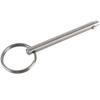 4 Pack Quick Release Pin, Diameter 1/4"(6.3mm), Overall Length 3"(76mm), Usable Length 2.4"(61mm), Full 316 Stainless Steel, Bimini Top Pin, Marine Hardware view 4