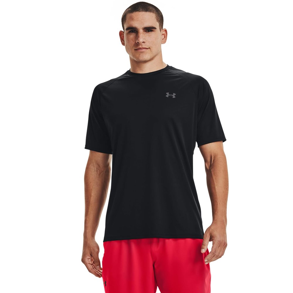 Under Armour Men's Velocity 2.0 Short Sleeve T Shirt, (001) Black / / Pitch Gray, XX-Large