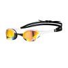ARENA Unisex Cobra Ultra Swipe Racing Swim Goggles for Men and Women Swipe Anti-Fog Technology Polycarbonate Mirror Lens, Yellow Copper/White view 1
