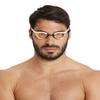 ARENA Unisex Cobra Ultra Swipe Racing Swim Goggles for Men and Women Swipe Anti-Fog Technology Polycarbonate Mirror Lens, Yellow Copper/White view 4