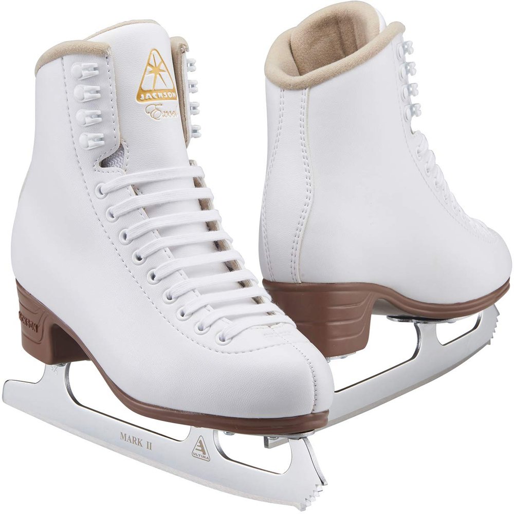 Jackson Ultima Excel JS1291 Womens Ice Skates Width: Medium/Size: Youth 13.5 (Kid's) Bundle with Skate Guards